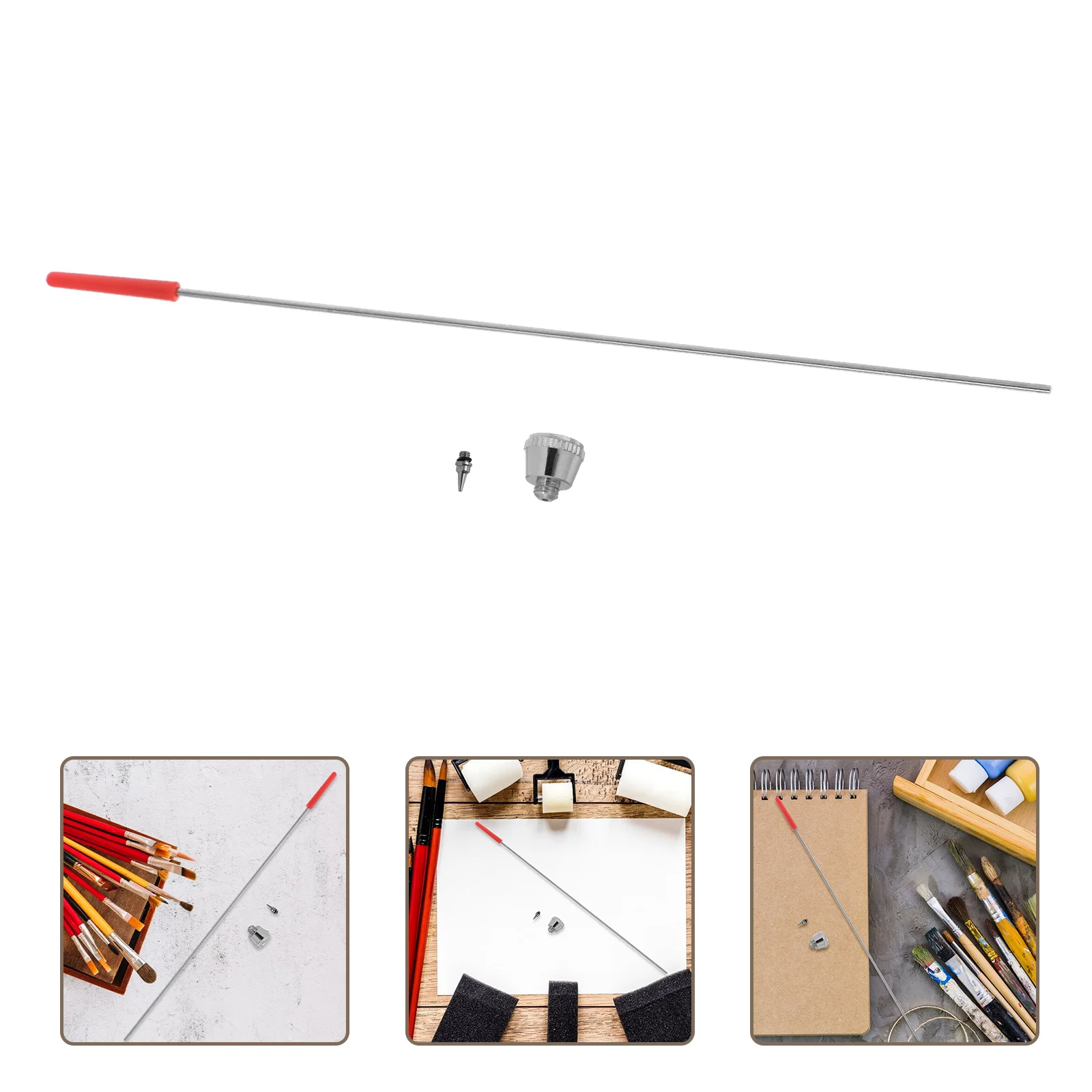 

1Set Airbrush Nozzle Needle Cap Kit Versatile Painting Repair Tools Replacement Parts Airbrush Accessories Spray Pen Tips