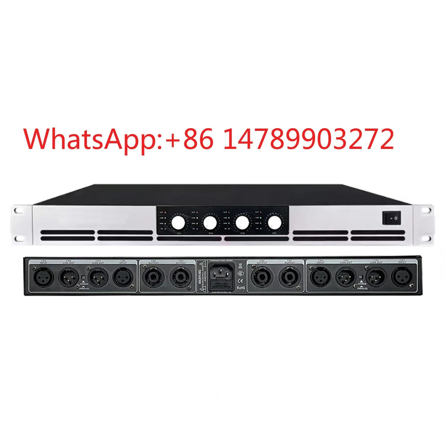 4 Channel 1500W Class D Amplifier Audio Video Lighting Power Device