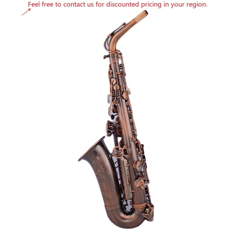 Taishan Professional Alto Chinese Saxophone Antique Copper Premium Instrument With Brass Head Material Eb Tone Brass