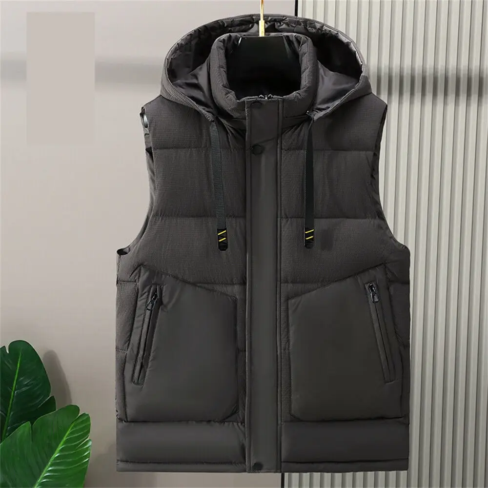 

Handsome Autumn and Winter Warm Cotton Clothing with Personalized Student Cotton Sleeveless Coat Vest for Men