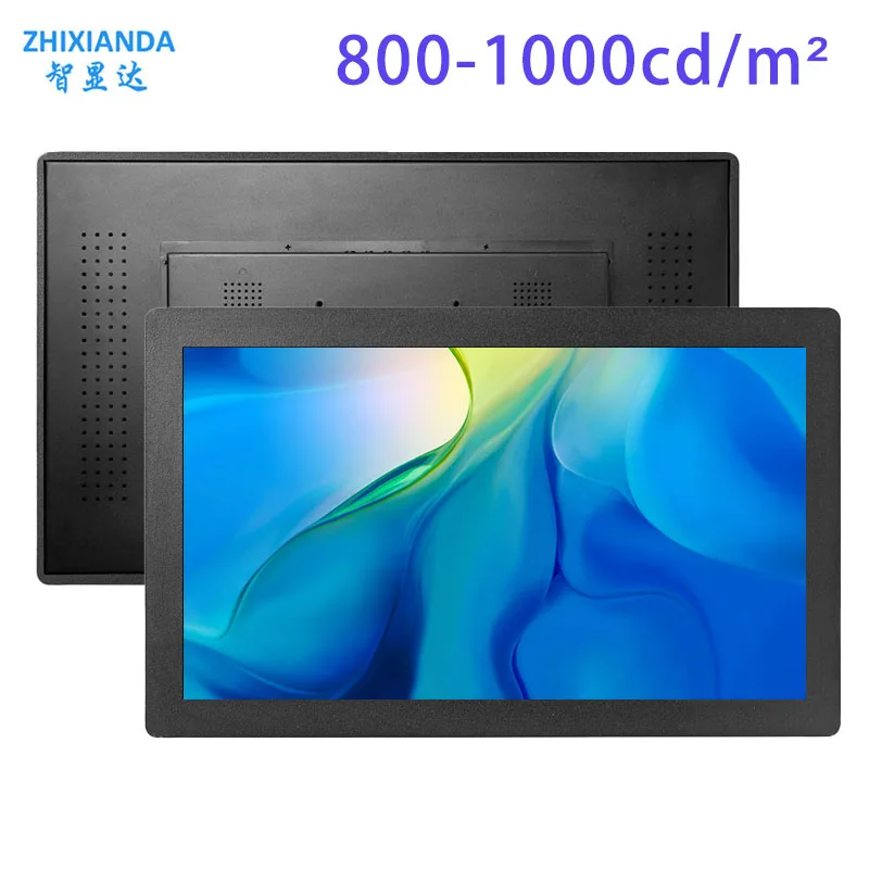 21.5 Inch High Brightness 1000 Nits 1920*1080 Touch Screen Embedded Monitor with HDMI VGA DVI Interface for Equipment Cabinet