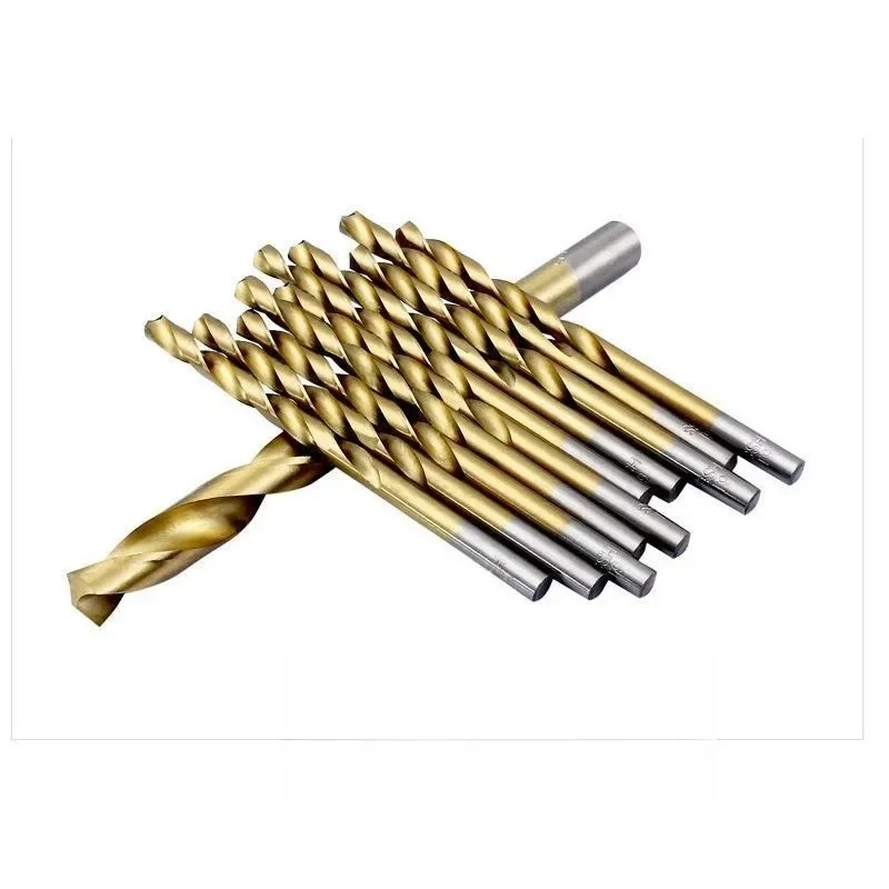 50pcs for 1-3mm Small Drill Bit Electric Tool DIY Woodwork and Open Bit Titanium Plated Twist Set