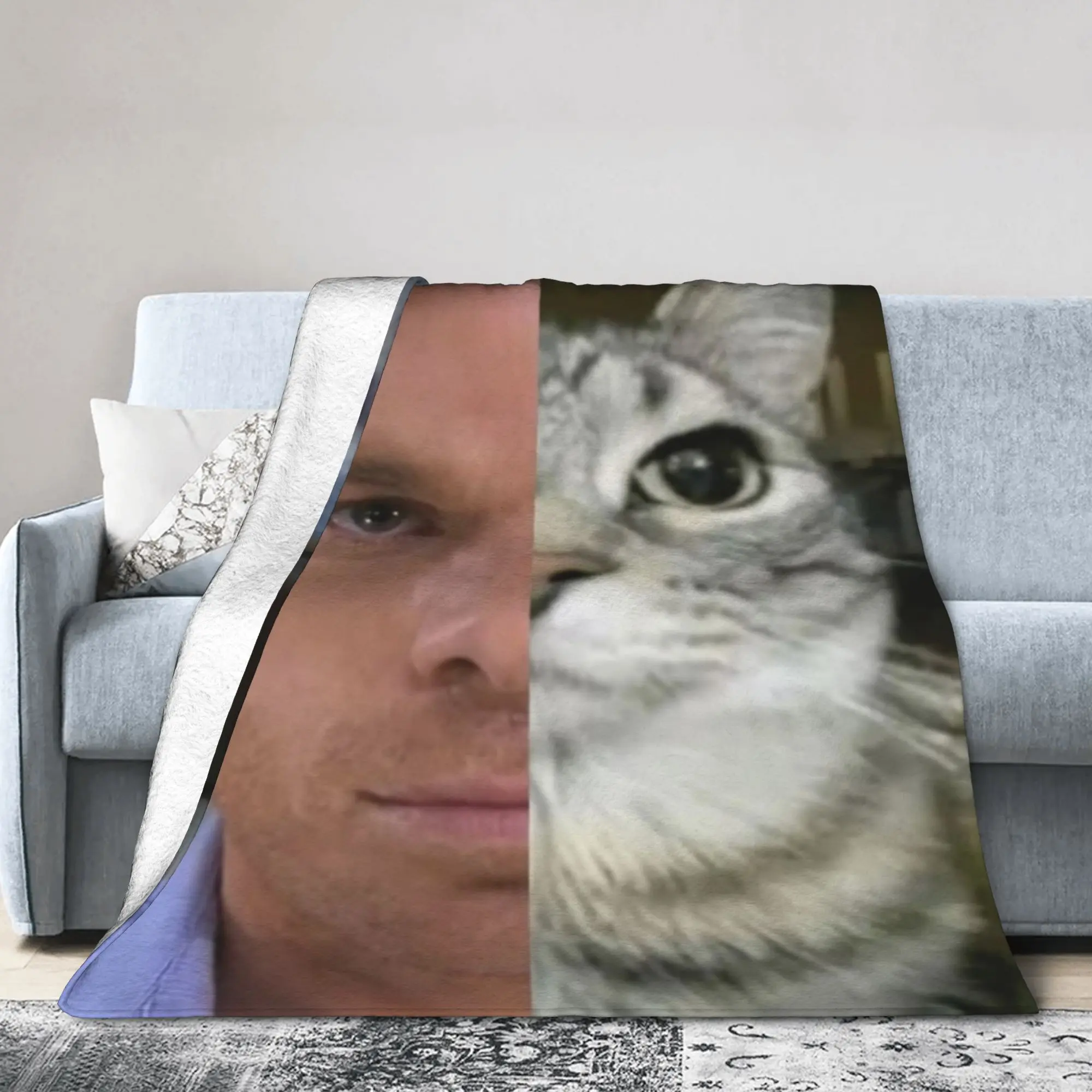 ديكستر مورغان كات ترينيتي البطانيات الفانيلا المطبوعة متعددة الوظائف سوبر لينة رمي بطانية للفراش مكتب لحاف #2