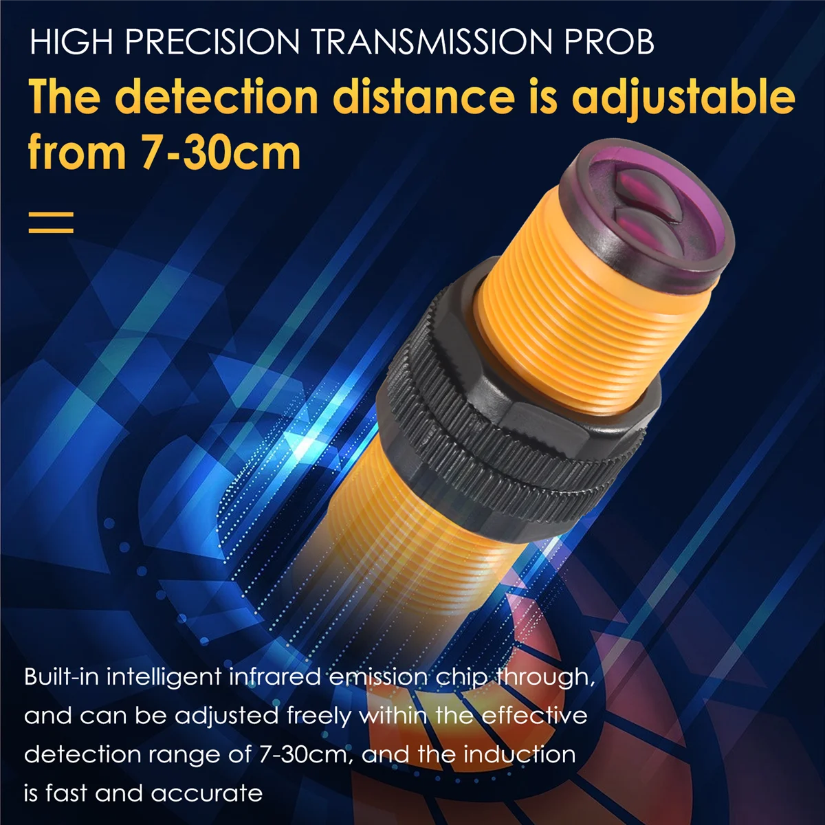 BABQ DC 3 สาย 6-36V PNP IR Photoelectric Sensor สวิทช์ 30 ซม.E18-B03P1