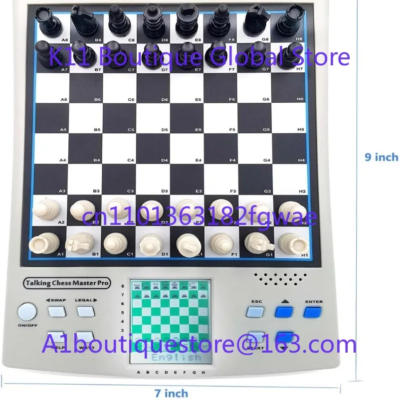 Beginners chess computer electronic board with talking English Germany magnetic chess pieces Self Teaching Program