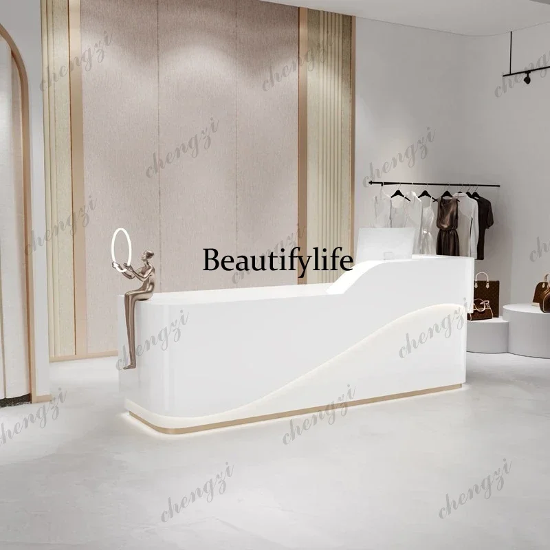 smt45 Custom Size Baking Paint Company Welcome Front Desk Hospital Clinic Guidance Reception Desk