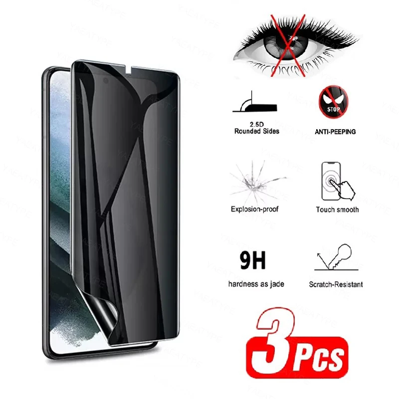 3Pcs Privacy Hydrogel Film For Realme Narzo N65 5G N61 N63 N53 N55 Anti-Spy Screen Protector