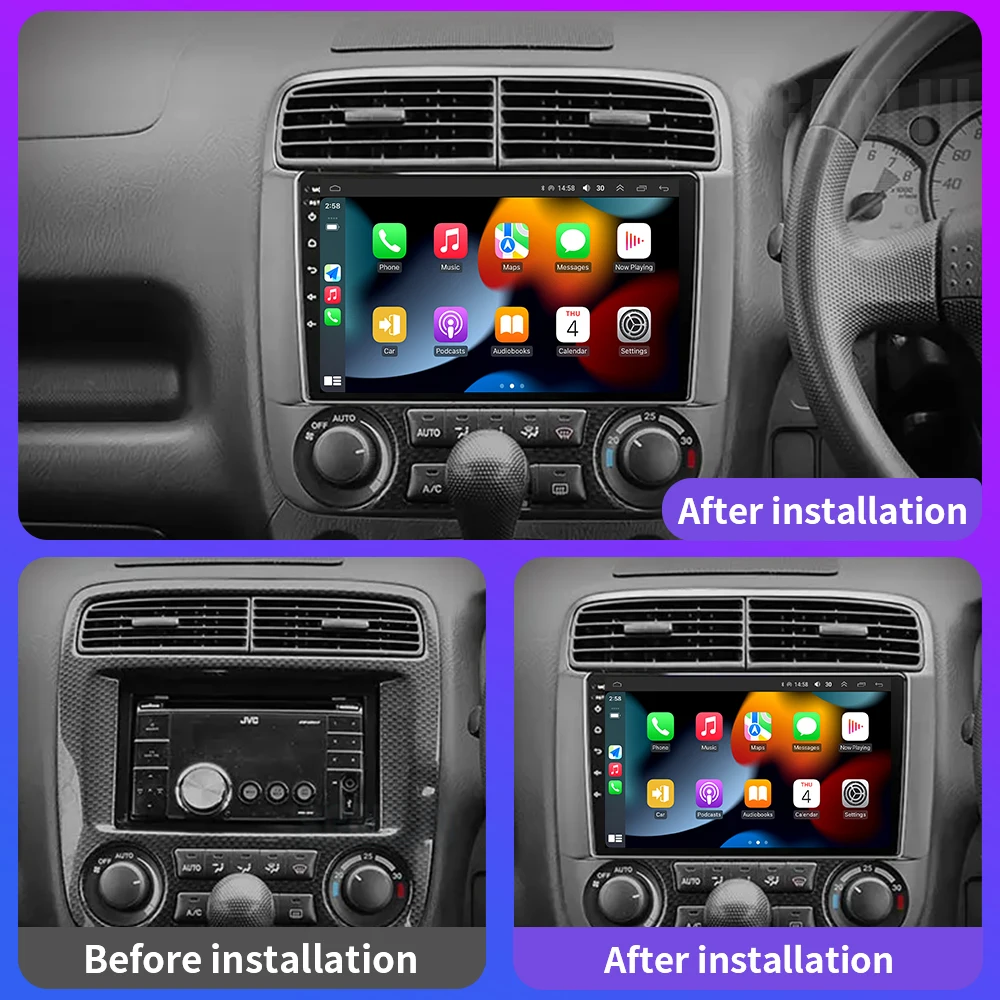 For Honda Stream 1 2000-2006 Car Radio GPS Multimedia System Navigation Android 13 Stereo Auto Carplay No 2 Din DVD Unit