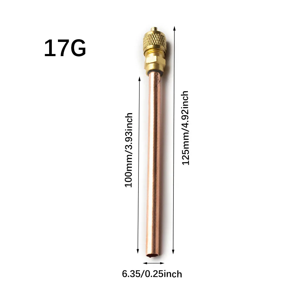 ชุดวาล์วซ่อมบำรุงทำความเย็น3.4 MPa 5ชิ้นวาล์วเชื่อมต่อท่อทองแดงชิ้นส่วนเติมตู้เย็นทองแดงใหม่