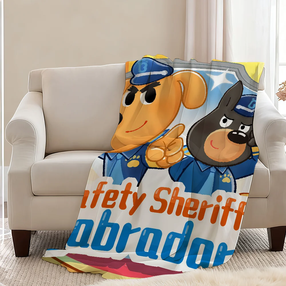 S-Sheriff S-Safety Blanket Throw Super Cosy Plush Living Room L-LabradorS Sofa Couch Childish Birthday Gifts