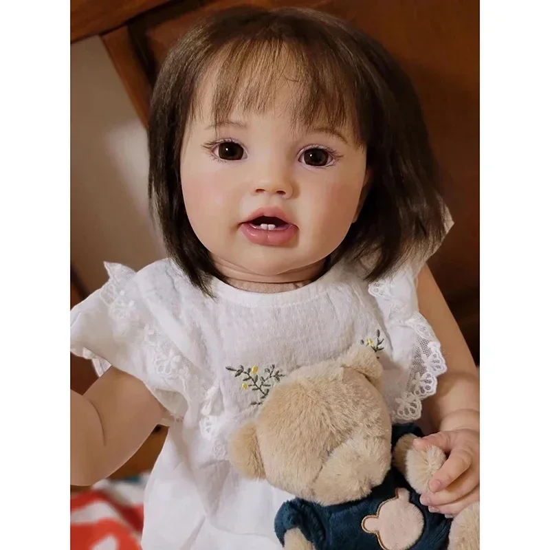 

24INCH Reborn Toddler Baby Doll Lottie Princess Girl Lifelike Soft Collection Art Doll 3D Skin with Visible Veins Bebes Reborns