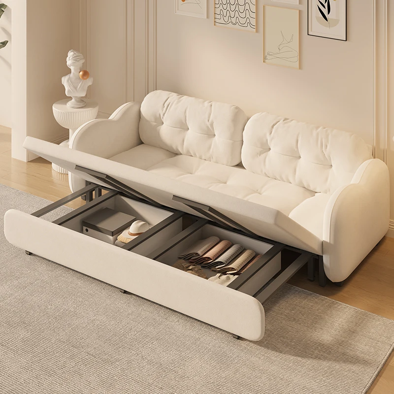 

Storage Function Sofas Simple Modern Relax White Sofas Folding Double Sleeping Sillones Para Sala De Estar Home Furniture
