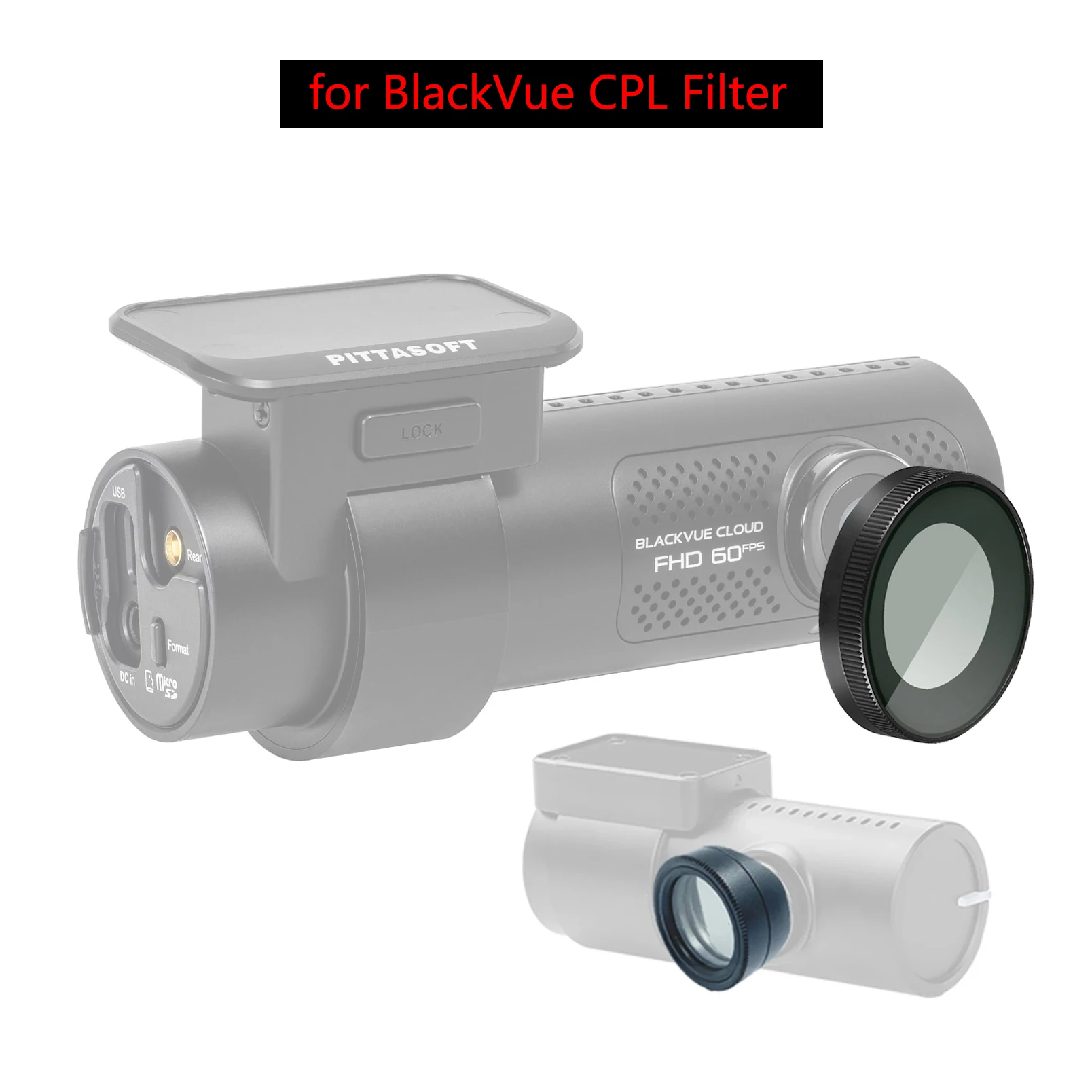For BLACKVUE CPL filter Reduce Glare Reflect DR970X, DR770X front cameras (DR900X, DR750X, DR900S, DR750S, DR650S, DR650GW)