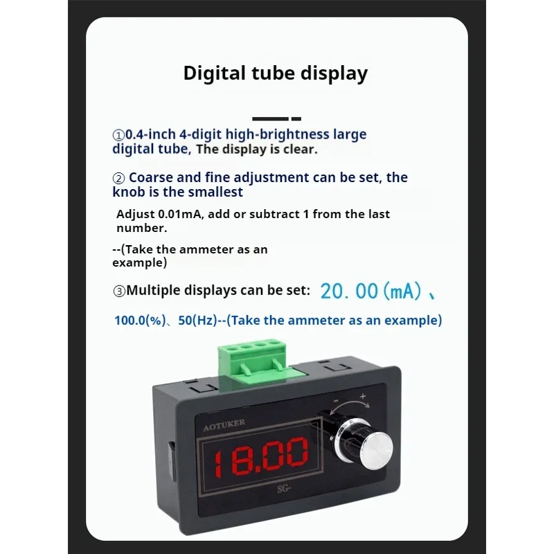Generator sygnałów napięcia i prądu 0/4-20mA Symulator 0-10V Miernik transformatora Tester PLC — zdjęcie produktu 5