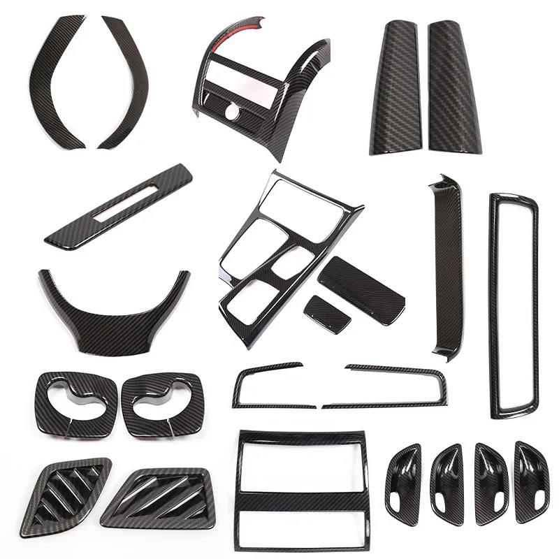 ABS Carbon Fiber Interior Kit Dashboard Console Gear Shift Panel Decoration Cover Trim Stickers For BMW 5 Series F10 2011-2017