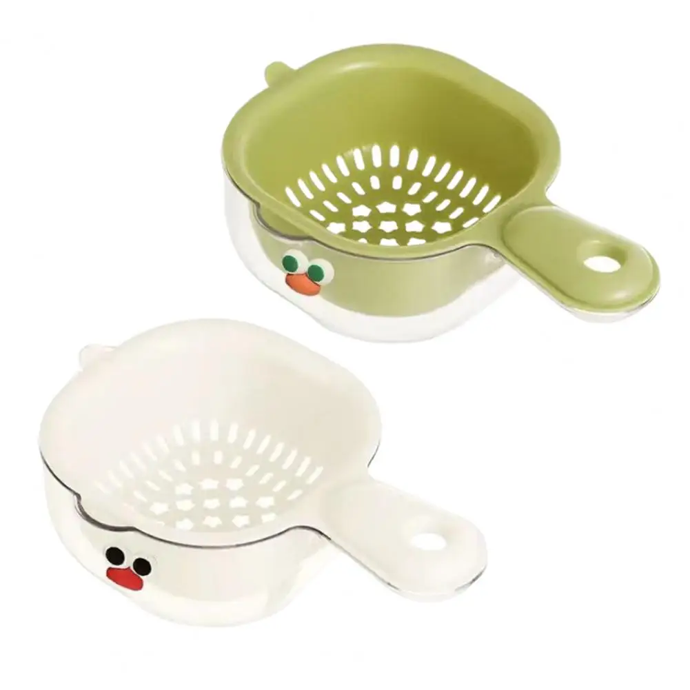 Drain Basket Double Layer Drain Baskets with Handle Food Grade Bpa Free Strainer for Fruits for Draining