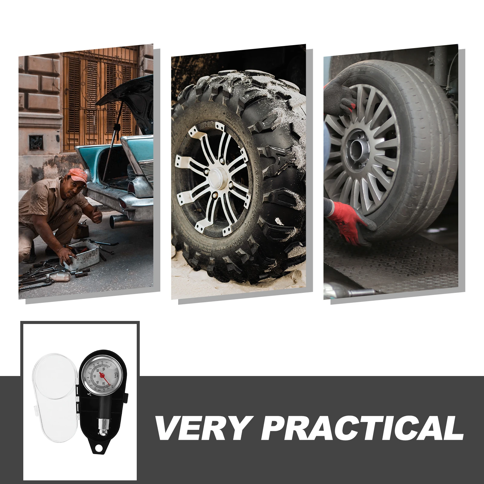 

Digital Tire Gauge Car Testing Tool Compact Lightweight High Precision Metal Tyre Tester Tyre Pressure Testing Gauge Monitor