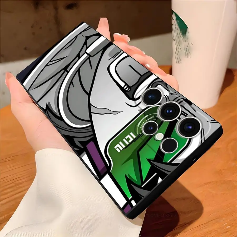 Чехол для Samsung Galaxy S20 S24 Plus S23 Ultra S21 FE S25 Edge Black Мягкий чехол для телефона Dragon Ball Saiyan Goku Combat Power