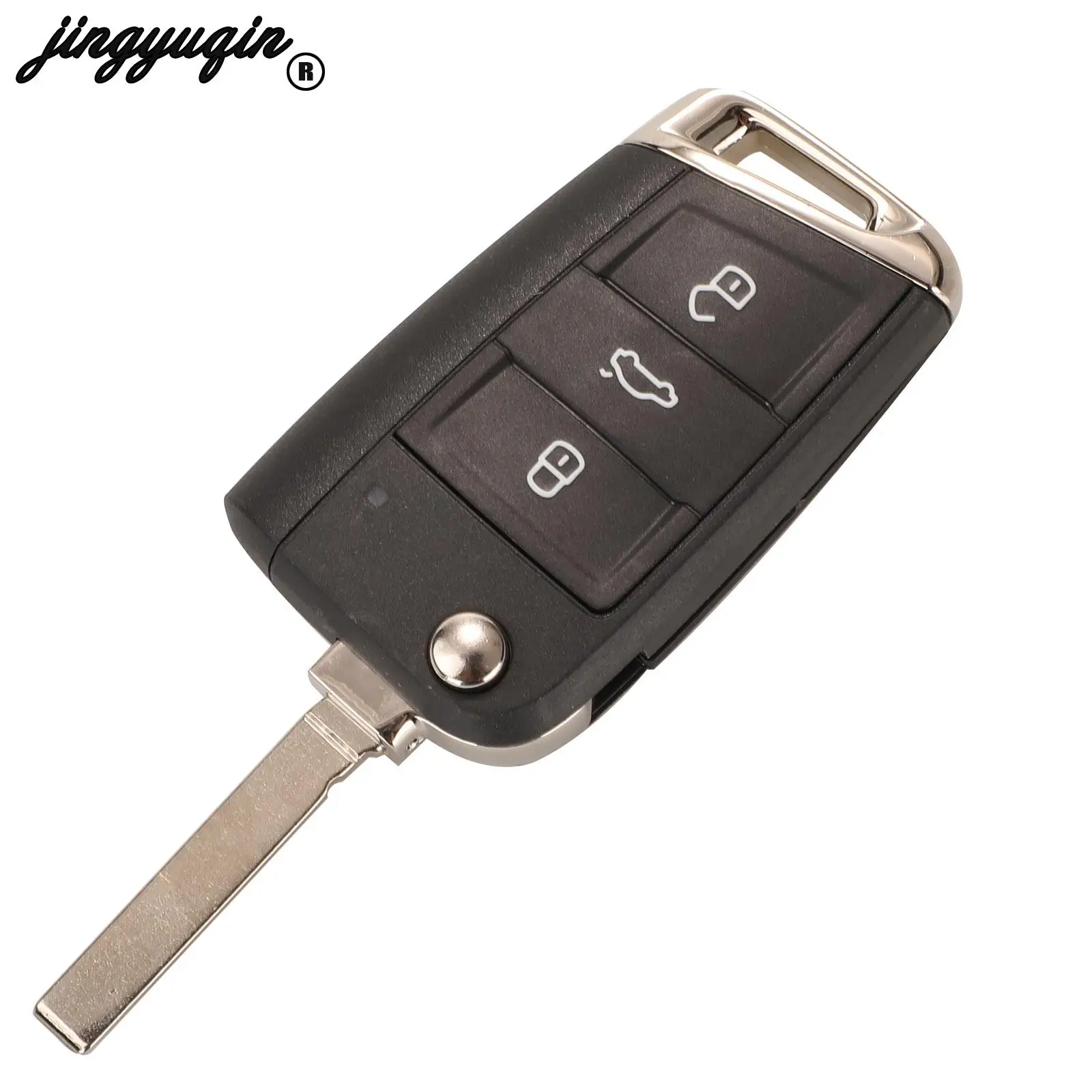 Jingyuqin Keyless Go/Mezza Smart Per VW Seat Golf 7 MK7 Touran Polo Tiguan 434MHz MQB48 Chip Flip Chiave A Distanza Dell\'automobile HU162t Lama