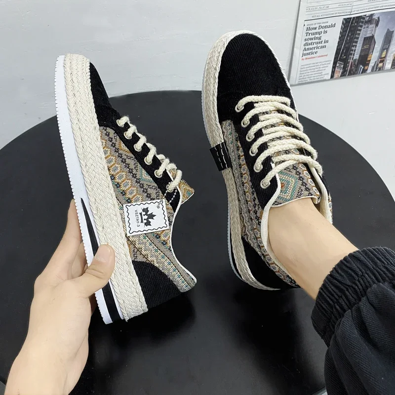 

Fashion Canvas Sneakers Men Summer Casual Shoes For Male Breathable Walking Sneakers