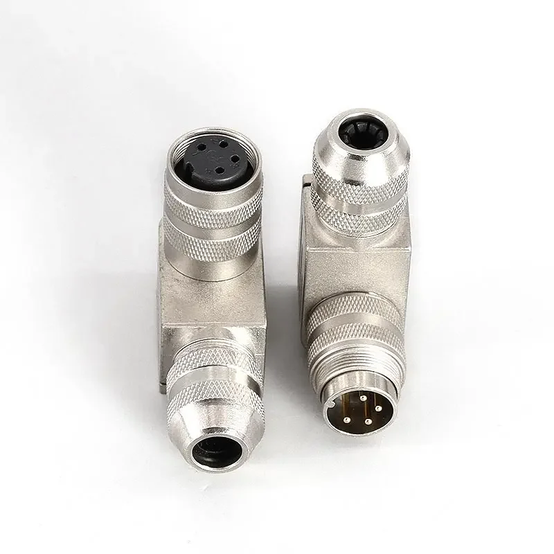 M16 Waterproof Elbow Connector 423 Series IP68 4 5 6 7 8 12 14 Pin Aviation Plug Metal M16 Male Female Soldering Connectors