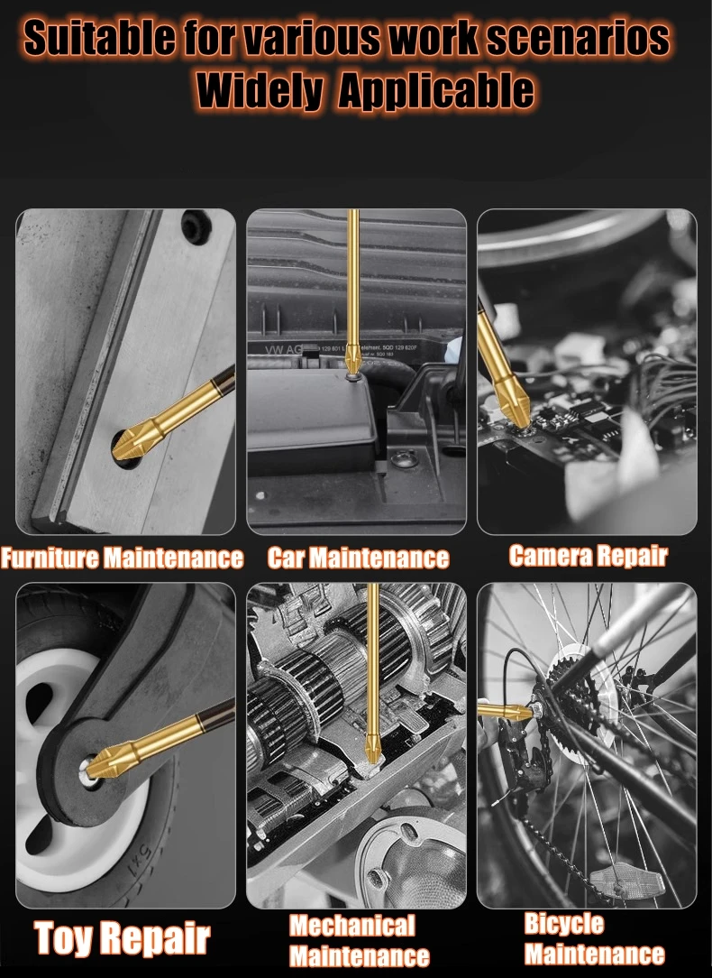 PH2 Magnetische Schraubendreher-Bits mit Magnetisierer, 25–150 mm, rutschfester Sechskantschaft, Schlagbohrer, mehrere Größen für verschiedene Szenarien – Detail 4