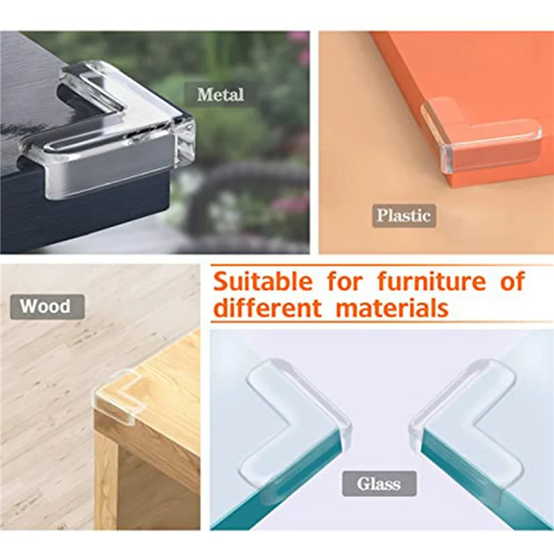 AS96-40 pacote protetores de canto protetores de canto claros parar lesões na cabeça da criança mesas, móveis e cantos afiados (em forma de l)