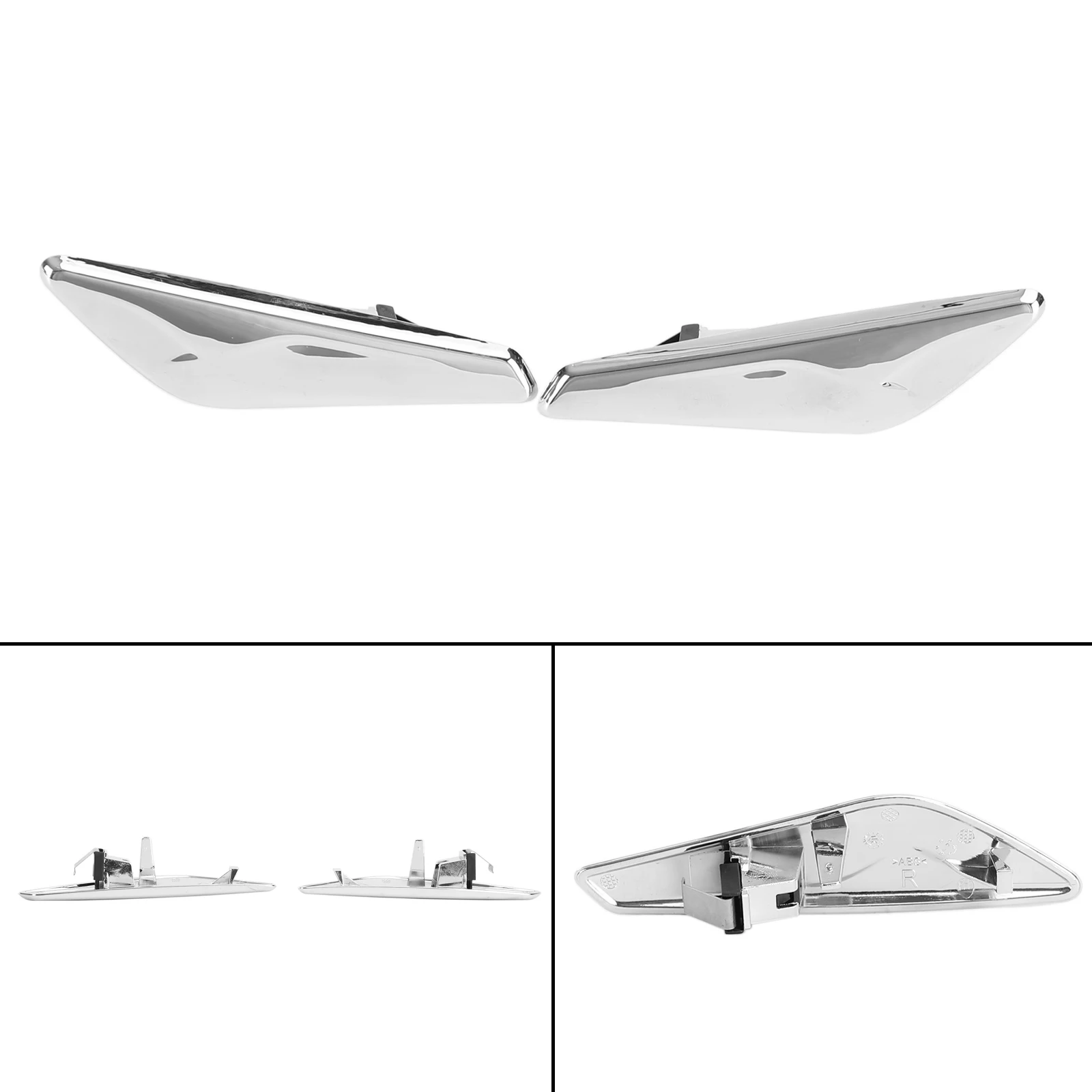 Artudatech Pair Chrome Front Side Fender Trim Finisher 51117338569/570 For BMW F25 F26 X3 Car Accessories