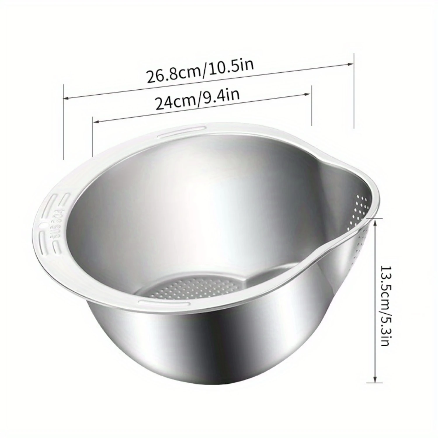 Stainless Steel Rice Washing Basket - Multipurpose Draining Colander For Fruits, Vegetables & Grains - Essential Kitchen Gadget