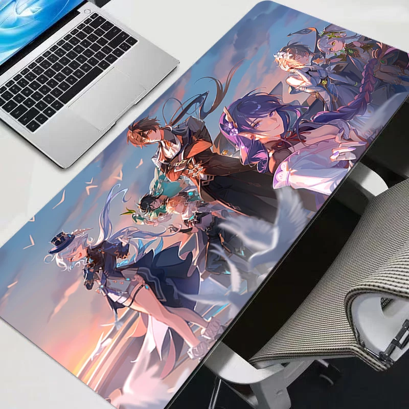 

Mouse Pad Gamer Keyboard Pad Rubber Desk Mouse Mat Carpet Rubber Tapis Souris G-genshin Impact Zhongli Gaming Notbook Mousepad