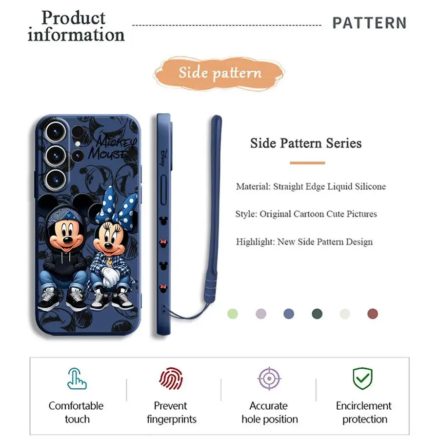 Disney Mickey Minnie Mouse Cool Phone Case for Samsung Galaxy S22 S23 Ultra 5G S20 FE S21 Plus S24 Ultra S21 Silicone Cover