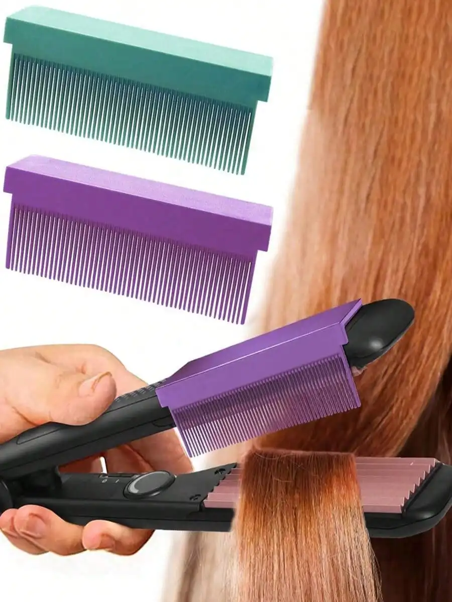 

1 piece, straight hair comb, flat iron comb for perming, clip on straight hair comb tool, hair styling tool
