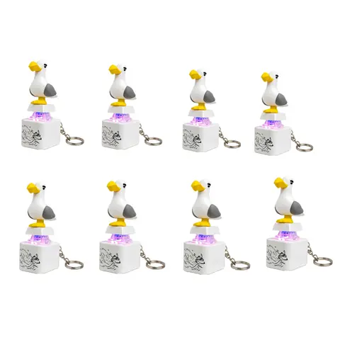 Mine bird toy keychain with sound and LED light rechargeable bird keychain, fun bird keyboard clicker to relieve stress
