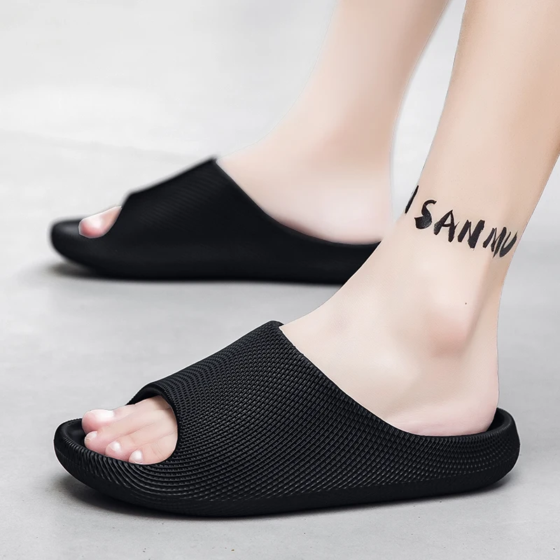 

Men's Slippers Slippers for Men Couple Women Home Shoes Unisex Non-Slip Wear-resistant Indoor and Outdoor Flat Sandals Fashio N
