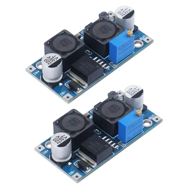 A13E-4Pcs Adjustable DC-DC Buck Boost Converter Automatic Wide Voltage Regulator XL6009 Voltage Module