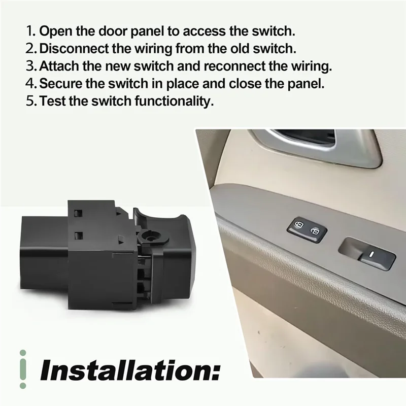 Substituição superior do interruptor de controle da janela de energia 93581-3w000 para kia sportage 2011-2016 janelas dianteiras e traseiras do lado do passageiro