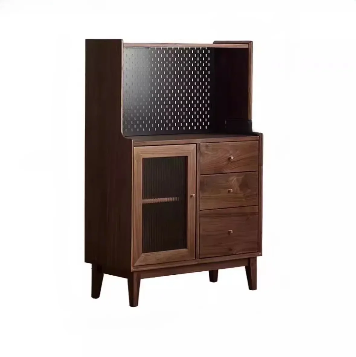 

North American Wall-Mounted Solid Wood Storage Sideboard Cabinet Small Apartment Multi-Functional Living Room Tea Cabinet