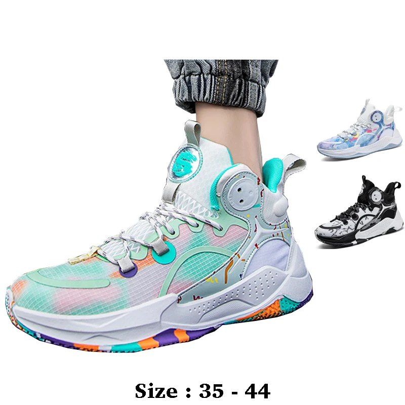 

High quality casual sport shoe for men woven print 2025 size 35 44 outdoor running basketball Sneakers shoe blue green