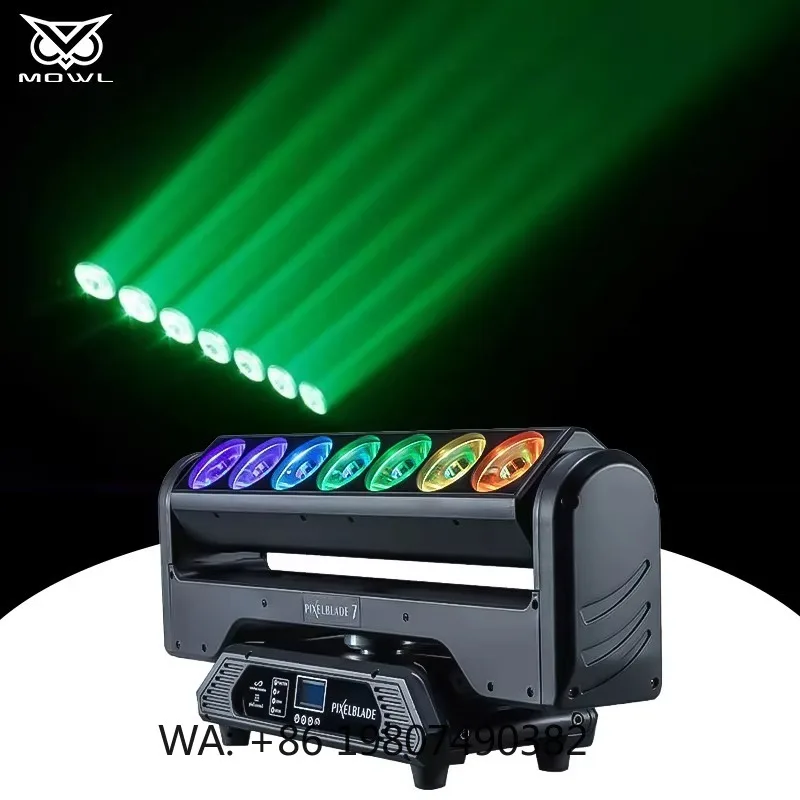 7x15W Magic Blade Pixel LED Moving Head Projection Light DMX RGBW Beam Wash for Bar DJ Night Club Stage Atmosphere