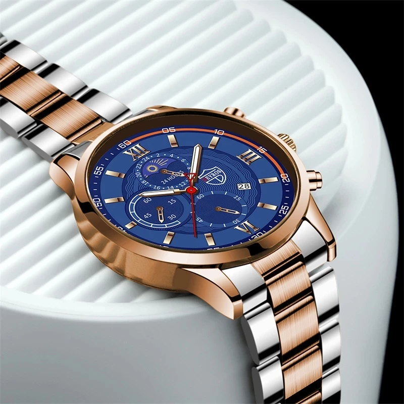 Luxury Fashion Mens orologi uomo Business orologio da polso al quarzo in acciaio inossidabile orologio sportivo Casual in pelle relogio masculino