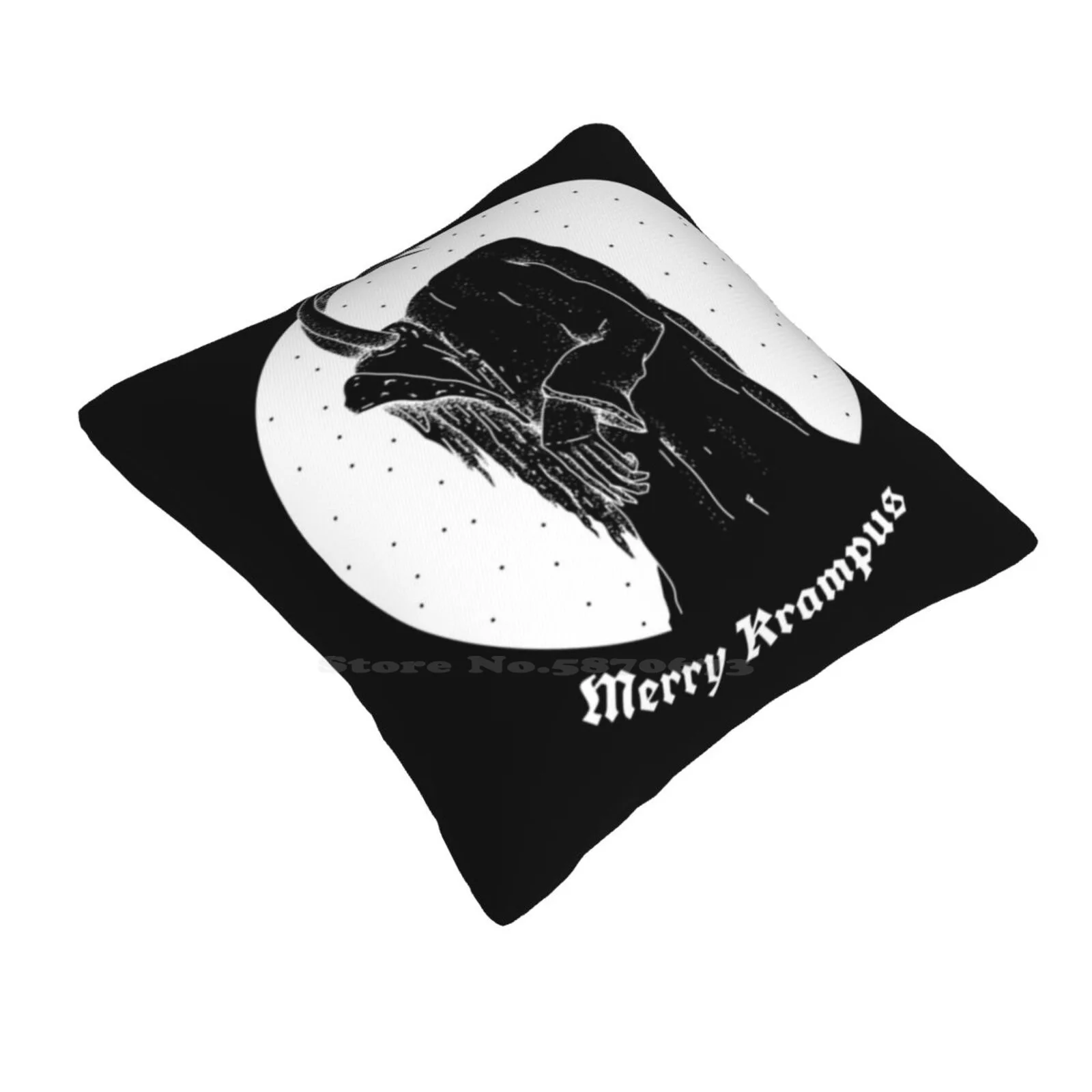 Merry Krampus Pillowslip Pillowcase Devil Demon Children Funny Pagan Xmas Yule Folklore Monster Vintage Winter Horror