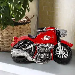Collectible Figurines Mini Motorcycle Piggy Money Bank for Boys Home Office Table Bookshelf Decor Kid Ornament Toy Vehicle