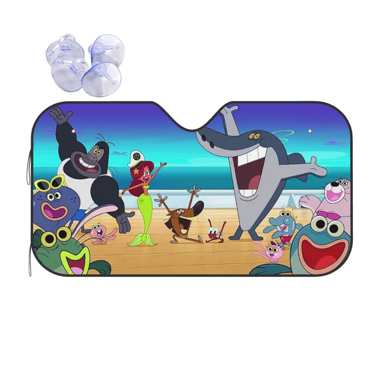 

Детский солнцезащитный козырек Zig & Sharko с героями мультфильмов, лобовое стекло автомобиля, переднее лобовое стекло, солнцезащитный козырек, аксессуары, чехлы