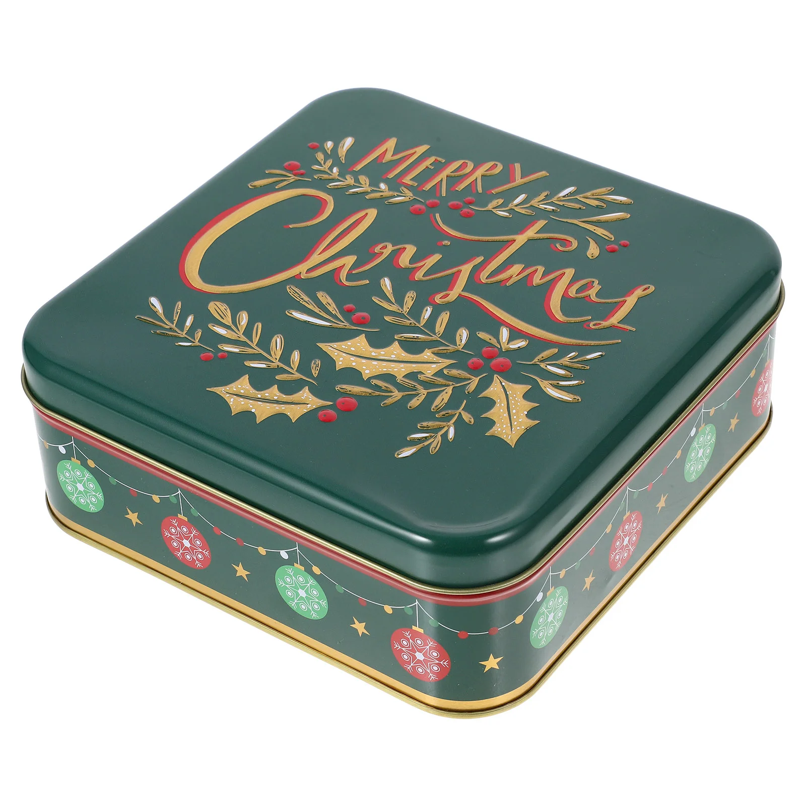 

Christmas Candy Tins Tinplate Cookie Jar with Lid Storage Holder Biscuit Containers