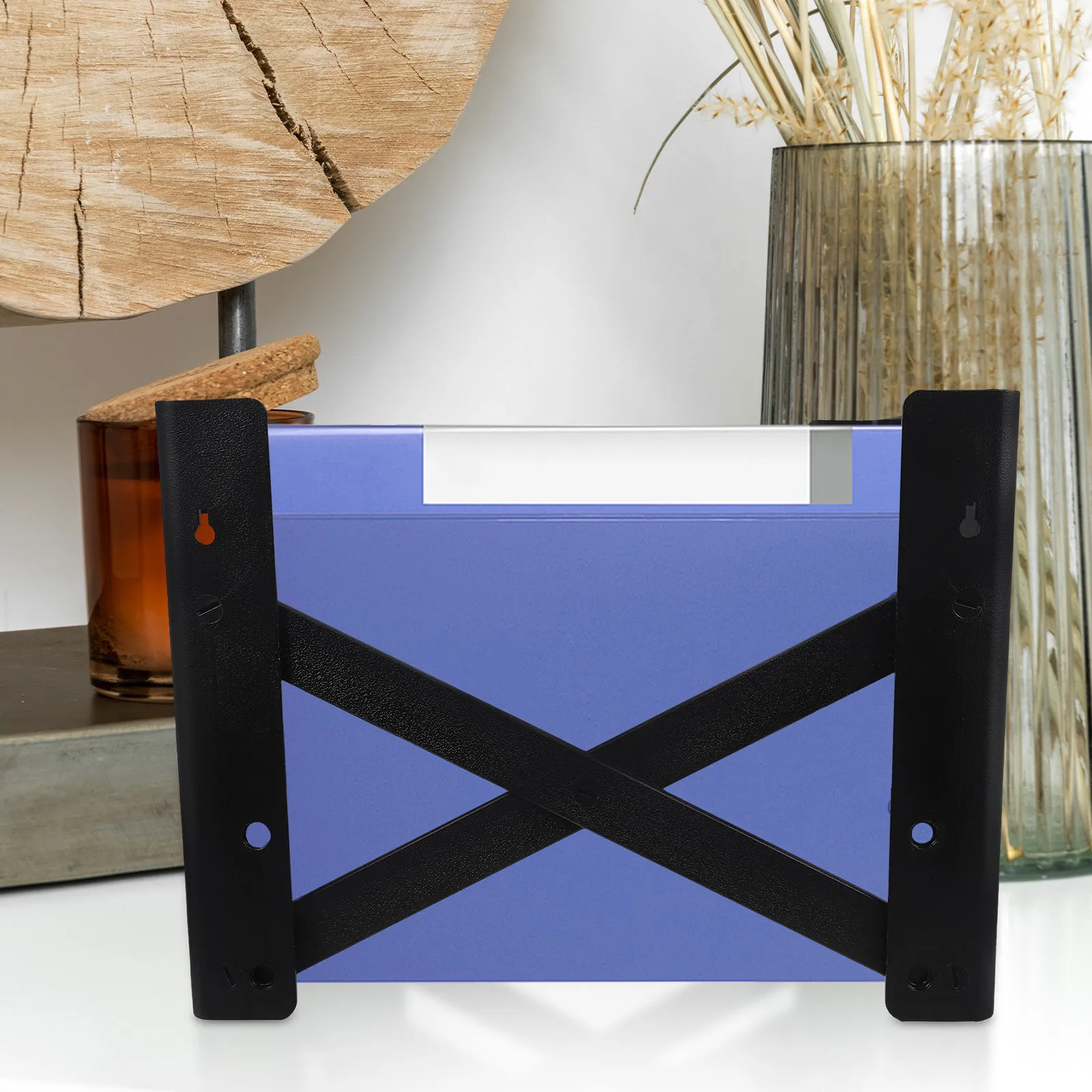 

Plastic Office File Holder Desktop Document Organizer Sturdy Hanging File Rack Magazine Storage Box Book Organizer for Desk