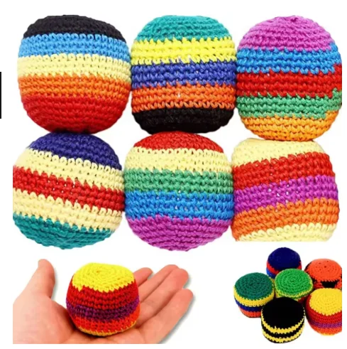 

Handcrafted Footbag Sacks, Soft & Safe, Ideal for Outdoor Play, 1/3/6/9/12pc Options