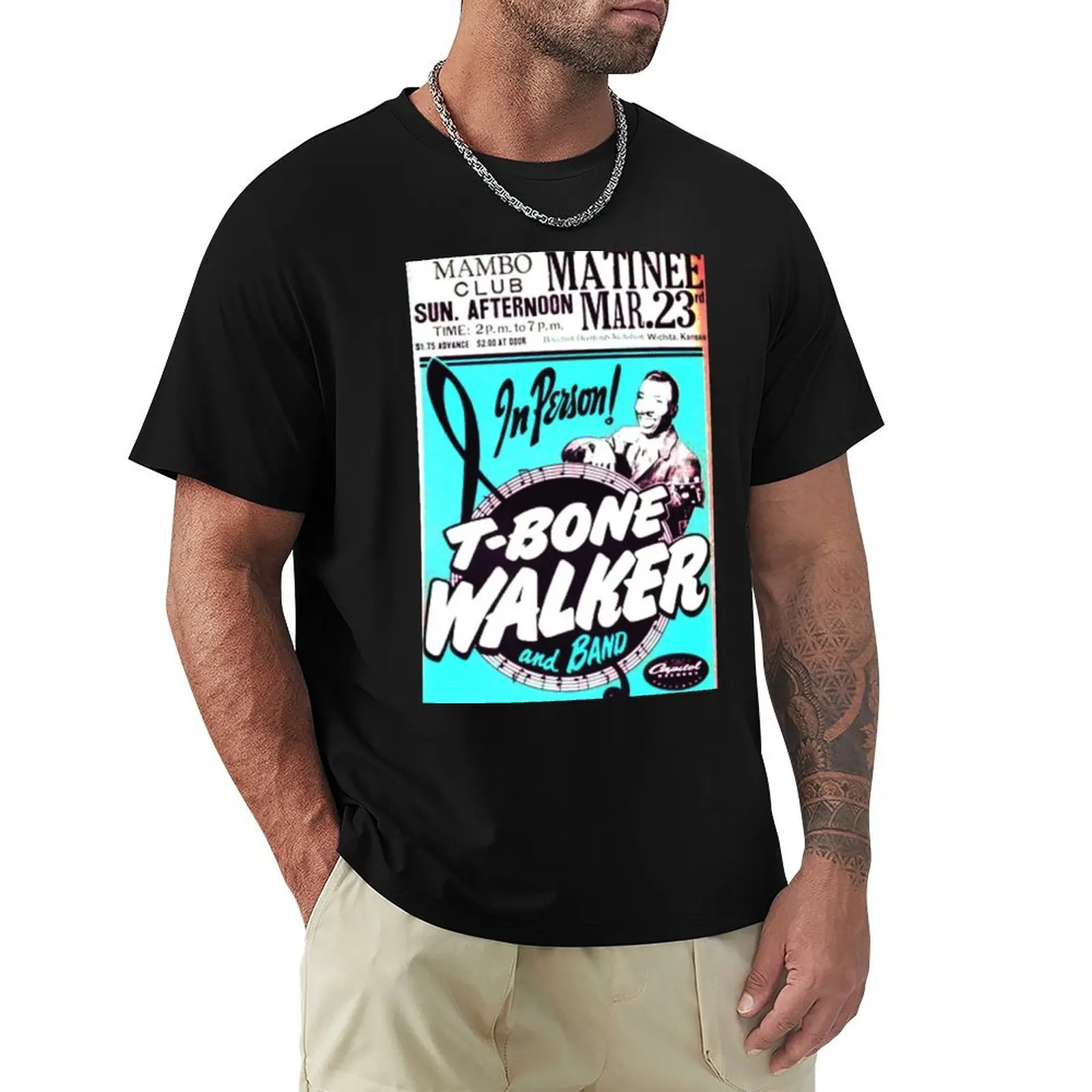 

T- Bone Walker T-Shirt Big Size Loose Fit Tee Shirt