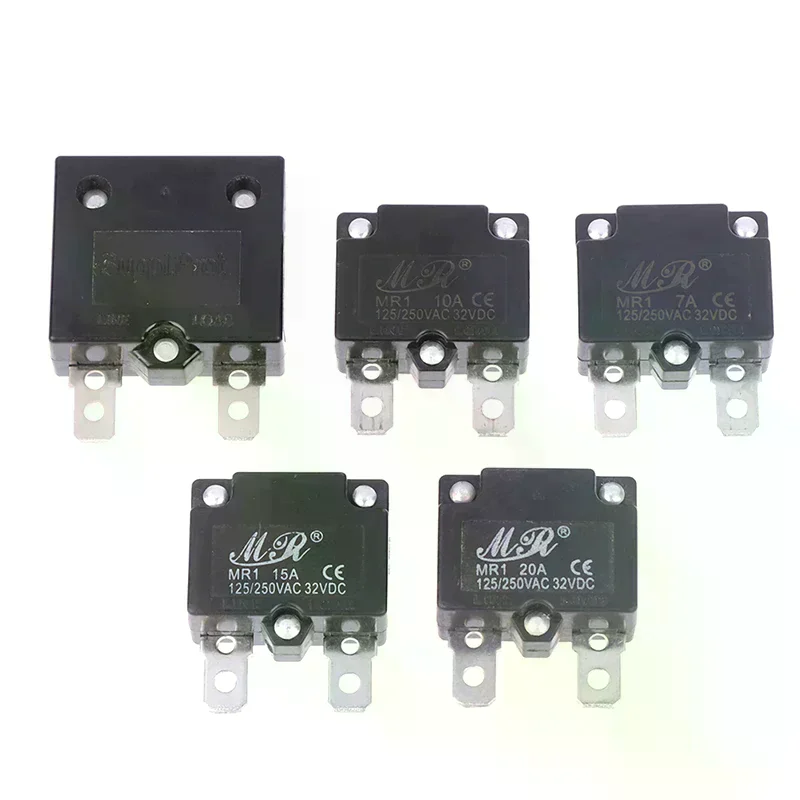 7a 10a 15a Automatic Reset Relay Fuse Therma Switch Circuit Breaker Current Overload Protector Kids Electric Car Accessories