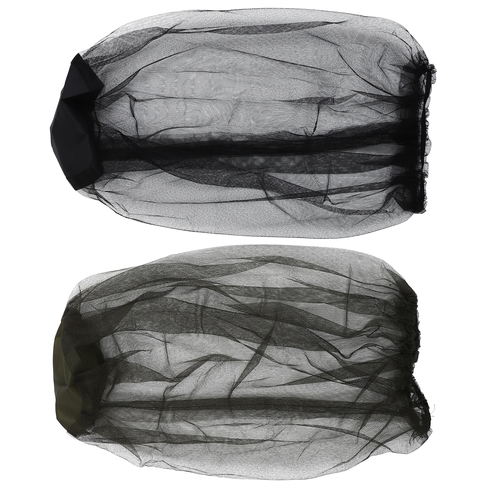 

4pcs Mosquito Head Net Mesh Insect proof Hats Lightweight Breathable Outdoor Camping Fishing Netting Black 2 Military