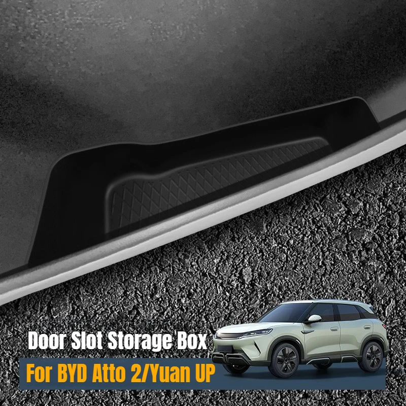 

Door Slot Storage Box for BYD Atto 2 Yuan UP 2024 2025 EV Car Side Door Organizer Tray Interior Vehicle Accessories Modified